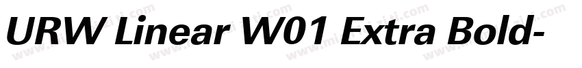 URW Linear W01 Extra Bold字体转换